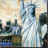 New York VI Stretched Canvas Print by John Clarke