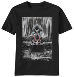 Captain America - Raining Black Tshirt