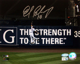 Endy Chavez NLCS GM 7 Robbing Home Run Wide Angle Horiz Autographed Photo (Hand Signed Collectable) Photo