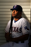 Surprise, AZ - February 28: Texas Rangers Photo Day - Yorvit Torrealba Photographic Print by Jamie Squire