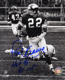 Paul Krause Minnesota Vikings with HOF 98 and 81 INT Inscriptions Photo