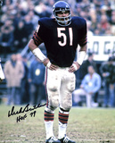 Dick Butkus Chicago Bears -Hands on Hips- with HOF 79 Inscription Photo