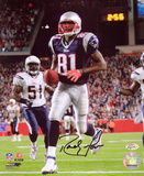 Randy Moss New England Patriots - Action Autographed Photo (Hand Signed Collectable) Photo