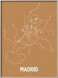 Madrid (Orange & Pearl White) Posters by  Line Posters