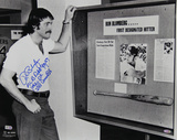 Ron Blomberg Standing Commemmorating Him As The MLB's First Designated Hitter Horizontal B&W Photo