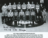 Dick Motta Washington Bullets with 77-78 NBA Champs Inscription Photo