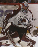 Patrick Roy Colorado Avalanche with HOF Inscription Photo
