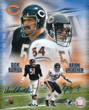 Dick Butkus & Brian Urlacher Chicago Bears -Collage -Dual Autographed Photo (H& Signed Collectable) Photo