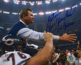 Steve McMichael Chicago Bears -Holding Ditka- with ''76 Bears'' Inscription Photo