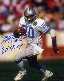 Billy Sims Detroit Lions with 80 ROY Inscription Autographed Photo (Hand Signed Collectable) Photo