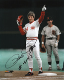 Pete Rose - Cincinnati Reds 4192 Hit Signed Picture with 4192 Hit Inscription Photo