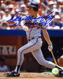 Dale Murphy Atlanta Braves - Action with NLMVP 82-83  Autographed Photo (Hand Signed Collectable) Photo