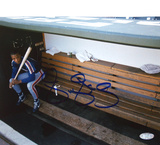 Darryl Strawberry On Bench Autographed Photo (Hand Signed Collectable) Photo