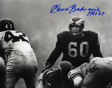 Chuck Bednarik Philadelphia Eagles with HOF 67 Inscription Photo