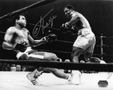 Joe Frazier - Knocking Down Muhammad Ali - Black and White Photo