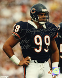 Dan Hampton Chicago Bears with HOF 2002 Inscription Photo
