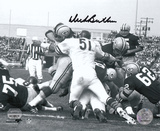 Dick Butkus Chicago Bears - Goal Line Stand - Black and White Photo