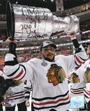 Dustin Byfuglien Chicago Blackhawks 2010 Stanley Cup with 10 Cup Inscription Photo