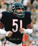 Dick Butkus Chicago Bears - Running Signed in Silver Photo