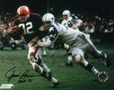 Jim Brown Cleveland Browns with HOF 71 Inscription Photo