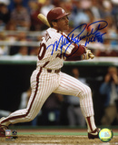 Mike Schmidt Philadelphia Phillies With HOF 95 Inscription Photo
