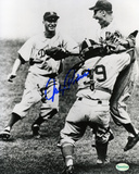 Johnny Podres Los Angeles Dodgers -Celebration Autographed Photo (Hand Signed Collectable) Photo