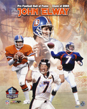 John Elway Denver Broncos Hall Of Fame 2004 Collage Autographed Photo (Hand Signed Collectable) Photo