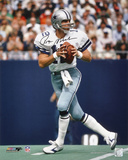 Roger Staubach Dallas Cowboys  with HOF Inscription Fotografía