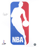 Jerry West Los Angeles Lakers  NBA Logo with The Logo Inscription Photo