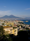 Cityscape and Mount Vesuvius, Naples, Campania, Italy, Europe Photographic Print by Charles Bowman