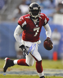 Michael Vick Atlanta Falcons - Looking Upfield - Autographed Photo (Hand Signed Collectable) Photo