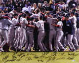 Boston Red Sox 2007 World Series Celebration Team Signed with 22 Signatures Foto
