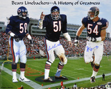 Dick Butkus, Brian Urlacher & Mike Singletary Chicago Bears - Monsters of the Midway Photo