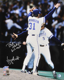 George Brett and Bret Saberhagen Kansas City Royals - World Series Action with WS MVP Inscription Photo