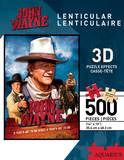 John Wayne 500 Piece 3-D Lenticular Jigsaw Puzzle Puzzle