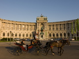 Horse Cart in Front of the Hofburg Palace on the Heldenplatz, Vienna, Austria, Europe Photographic Print by Michael Runkel