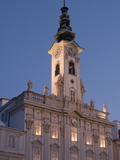 Town Hall (Rathaus) at Twilight, Stadtplatz, Steyr, Oberosterreich (Upper Austria), Austria, Europe Photographic Print by Richard Nebesky