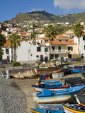 Drying Salt Cod (Bacalhau) and Fishing Boats in the Coast Harbour of Camara De Lobos, Portugal Photographic Print by Neale Clarke