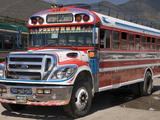 The Colorful Chicken Bus of Guatemala, Antigua, Guatemala, Central America Photographic Print by Richard Maschmeyer