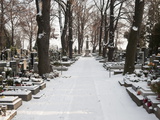 Snow-Covered Cemetery, Village of Treboradice, Prague, Czech Republic, Europe Photographic Print by Richard Nebesky