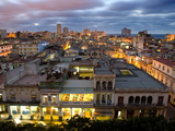 View Over Havana Centro at Night From 7th Floor of Hotel Seville, Havana, Cuba Photographic Print by Lee Frost