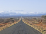 Straight Road Leading Into Kenya in Southern Ethiopia, Africa Photographic Print by Michael Runkel