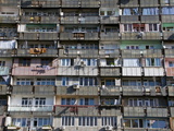 Huge Apartment Building in the Old Soviet Style, Yerevan, Armenia, Caucasus, Central Asia, Asia Photographic Print by Michael Runkel