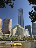 Melbourne Central Business District (Cbd) and Yarra River, Victoria, Australia, Pacific Lámina fotográfica por Jochen Schlenker
