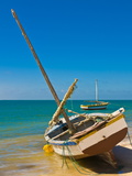 Traditional Sailing Boats in the Banc D'Arguin, Mauritania, Africa Photographic Print by Michael Runkel