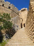 Citadel and Acropolis of Lindos, Rhodes, Dodecanese, Greek Islands, Greece, Europe Photographic Print