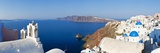 Blue Domed Churches in the Village of Oia, Santorini (Thira), Cyclades Islands, Aegean Sea, Greece Fotoprint van Gavin Hellier