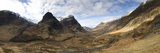 Panoramic View of Glencoe Showing the Three Sisters of Glencoe Mountains, Scotland Photographic Print by Lee Frost