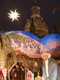 Nativity Scene at Christmas Market in Front of Frauen Church, Innere Altstadt, Dresden, Germany Photographic Print by Richard Nebesky