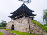 The Bell Tower (Taedong Gate) in Pyongyang, North Korea, Asia Photographic Print by Michael Runkel